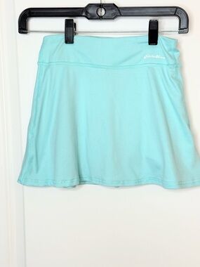 Eddie Bauer Athletic Skort Aqua Blue Tennis Golf Skirt Youth M 10-12